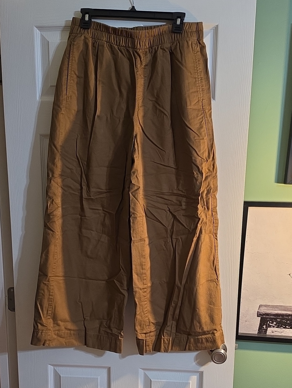 LOFT Wide Leg Casual Pants in Camel Brown